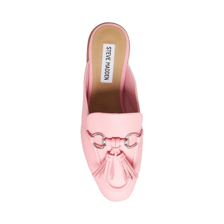 Pink Steve Madden Cayler Leather Women's Mules | PH 3150XPL